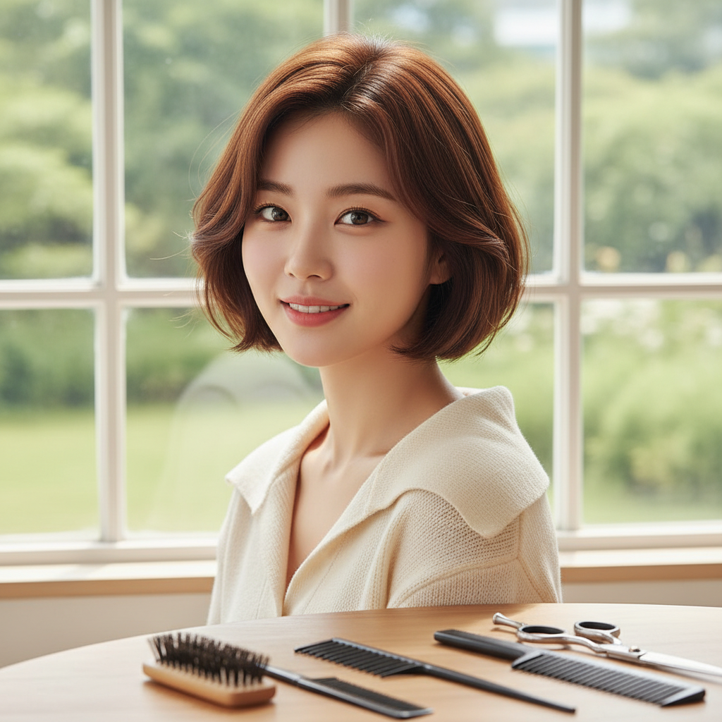 얼굴형별로 보는 김나영 단발 스타일 정석 응용법